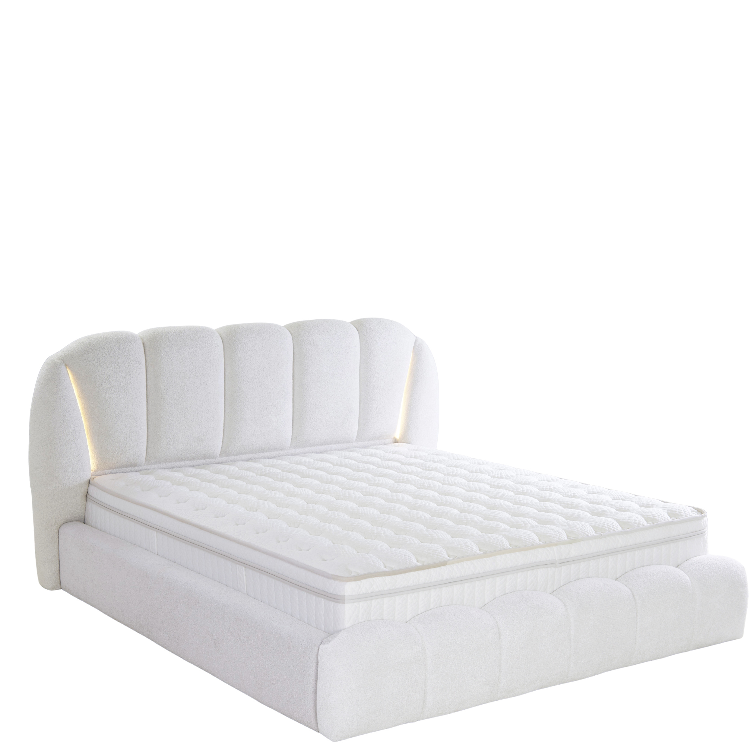 Polsterbett mit LED King