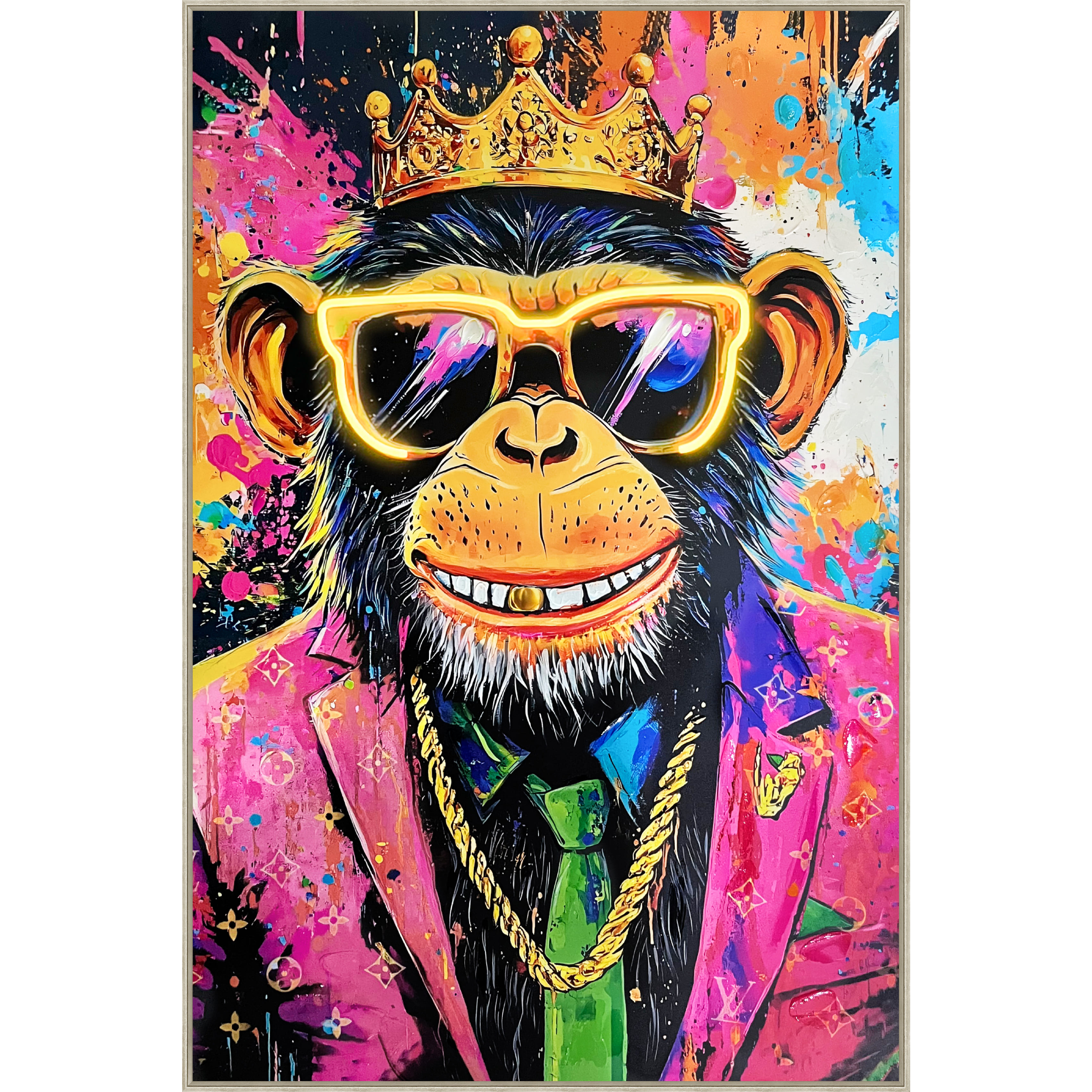 Wandbild Monkey Party King