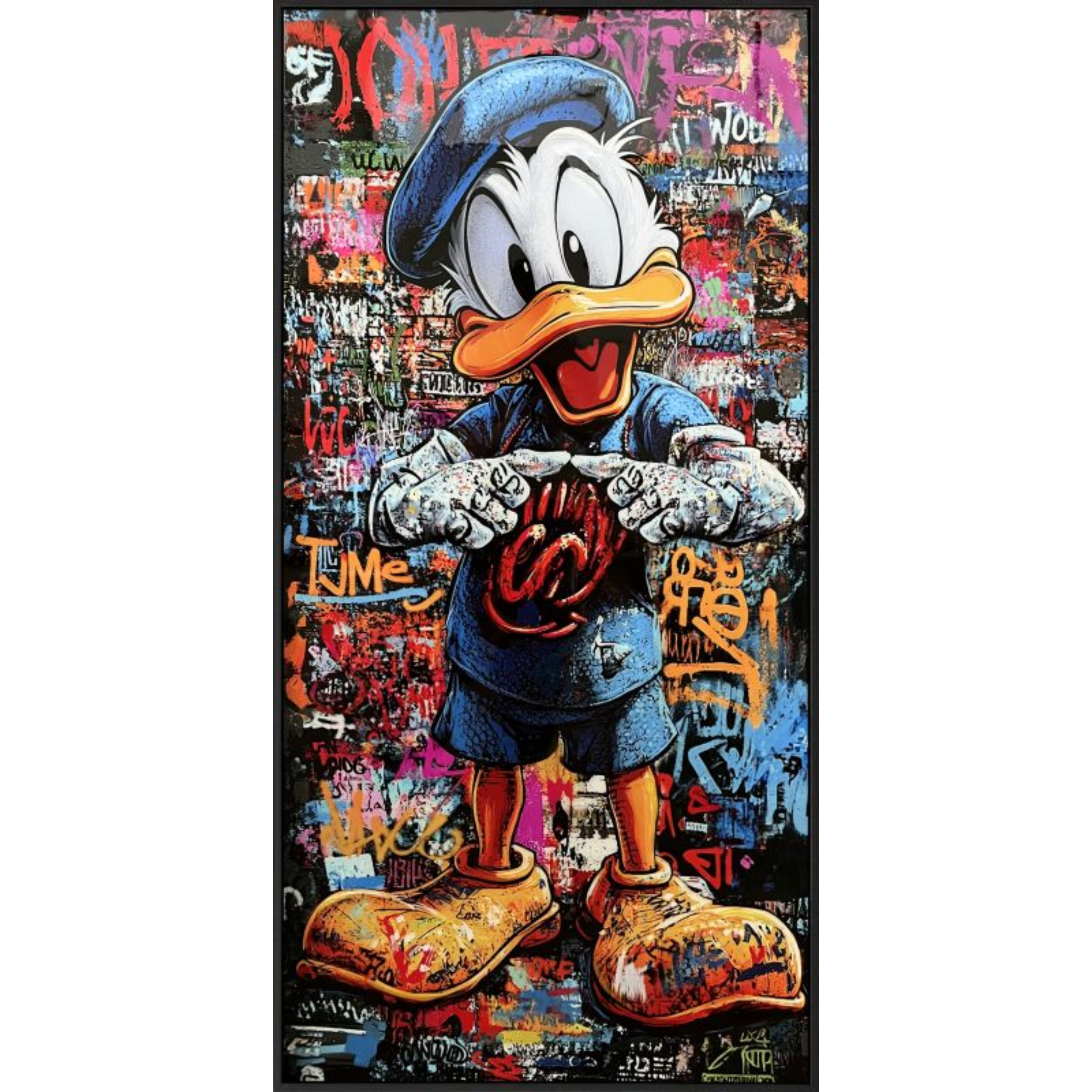 Wandbild Graffiti Duck