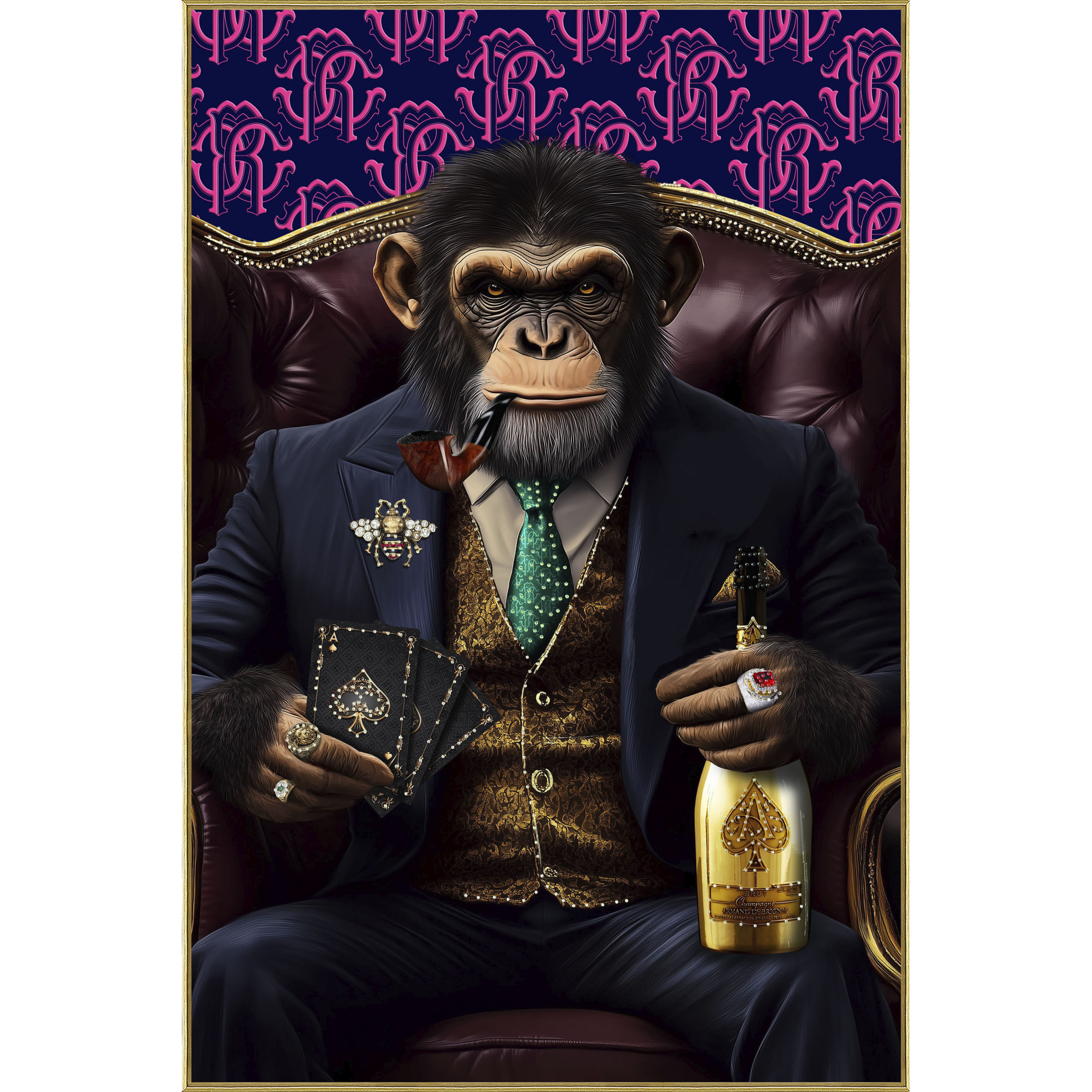 Wandbild Monkey Player