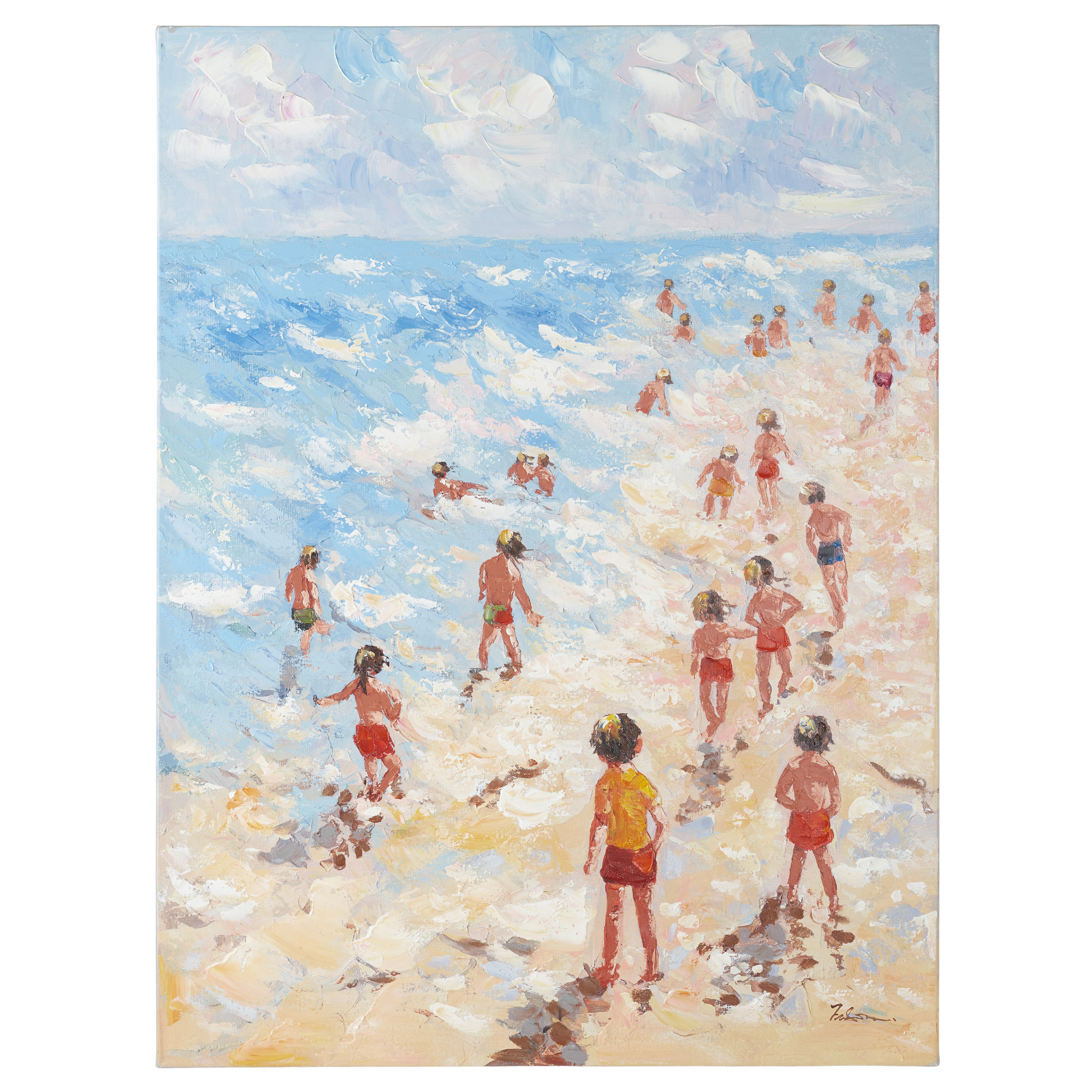 Bild handgemalt Ein Tag am Meer